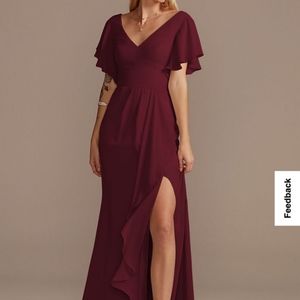 Flutter Sleeve Bridesmaid Dress